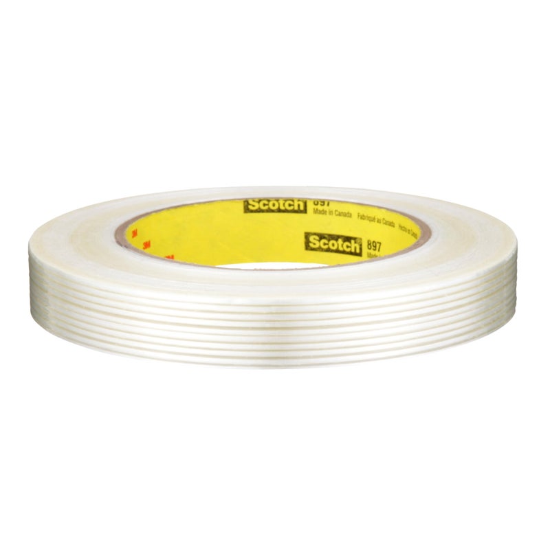 3M Scotch Filament Tape 897, Clear, 18 mm x 55 m, 5 mil - Image 2